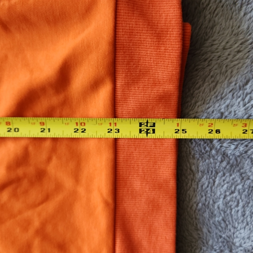 Orange sweatshirt 1/4 zip pullover Unisex Sz M running visible biking outdoors - Picture 7 of 9